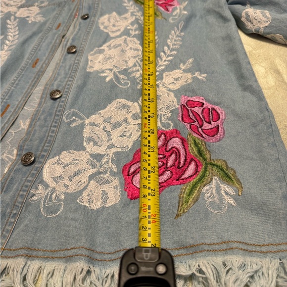Vintage Drapers +Damon’s button up jacket embroidered lace/floral Size SMALL - Picture 10 of 14